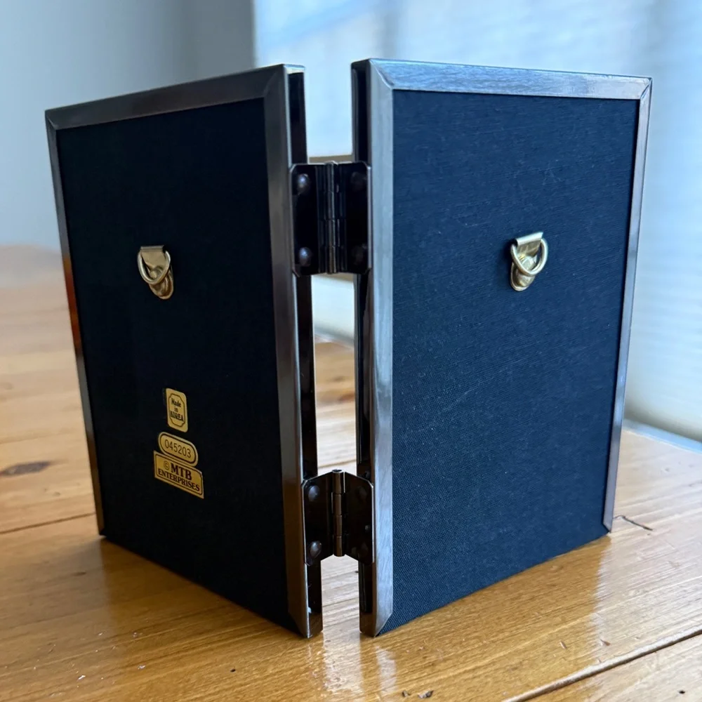 Loui Michel Cie by Bowon Black Gold Double Hinged Frame For 3.5X5